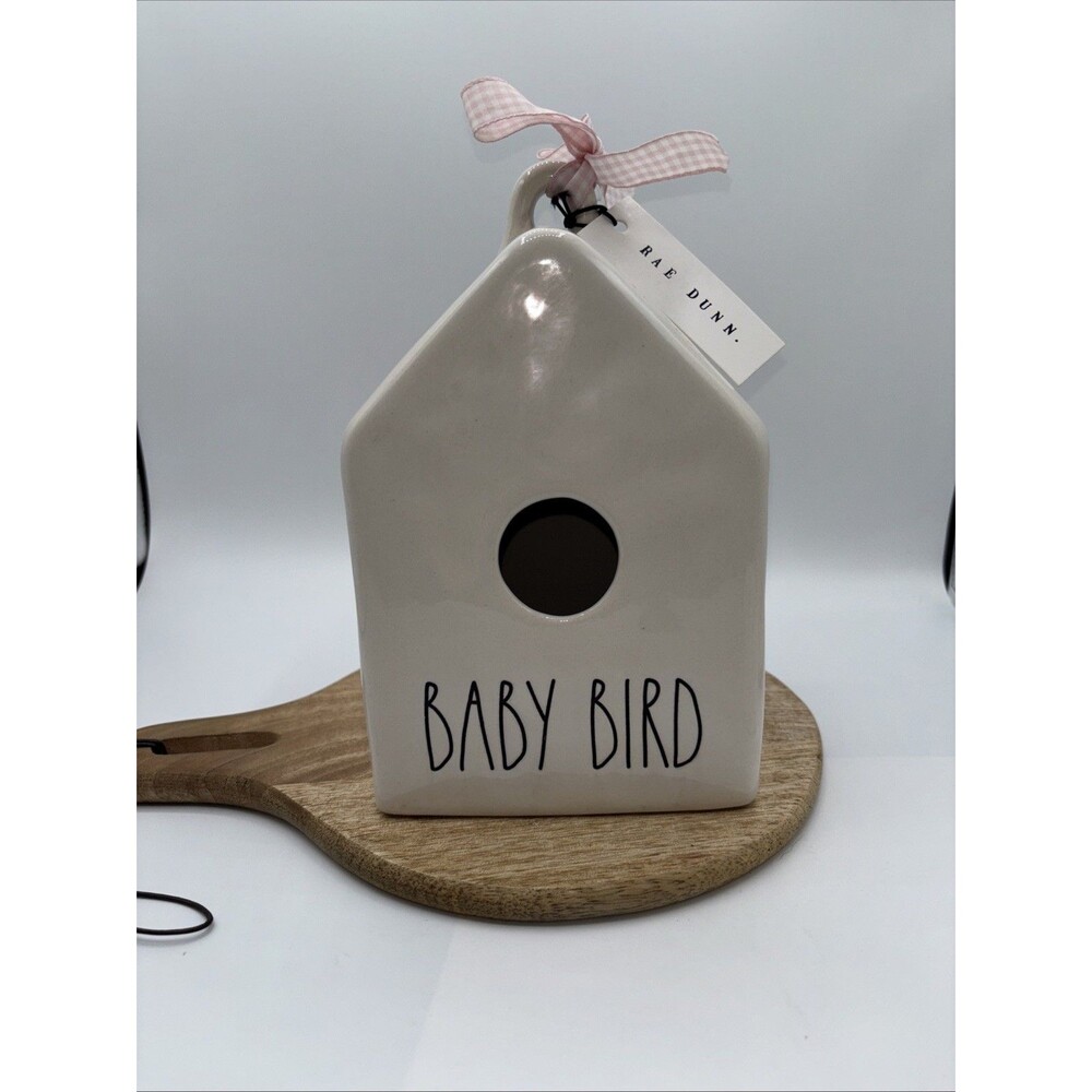 Rae Dunn "Baby Bird" 8.5" Birdhouse Artisan Collection-Magenta-Ceramic-Gift NWT